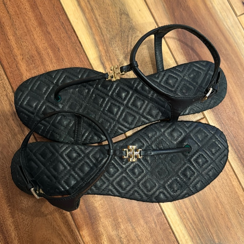 Tory Burch black thong sandals